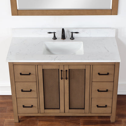 Altair Designs 48" single vanity with top - 542048-GP-AW-NM