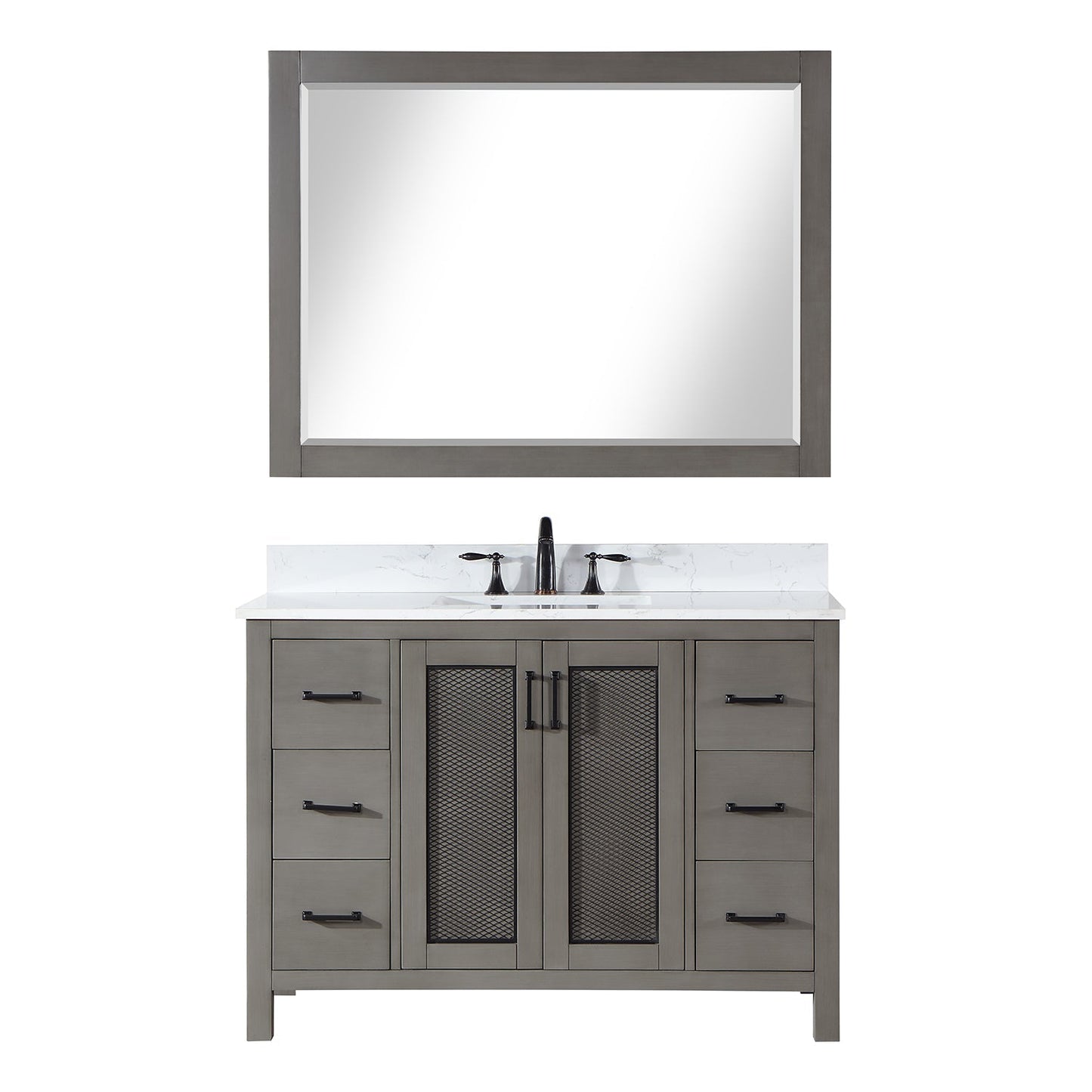 Altair Designs 48" single vanity with top - 542048-GP-AW-NM