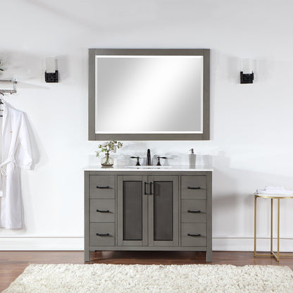 Altair Designs 48" single vanity with top - 542048-GP-AW-NM