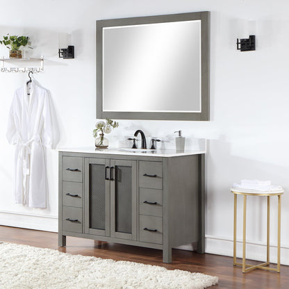 Altair Designs 48" single vanity with top - 542048-GP-AW-NM