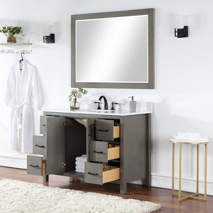 Altair Designs 48" single vanity with top - 542048-GP-AW-NM
