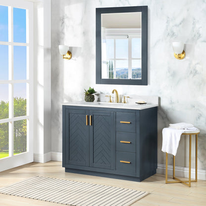 Altair Designs Gazsi 42" single vanity with top - 543042-BO-GW-NM