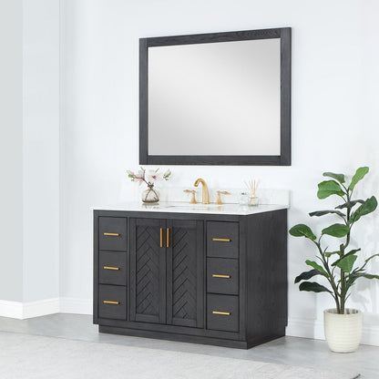 Altair Designs Gazsi 48" single vanity with top - 543048-BN-GW-NM
