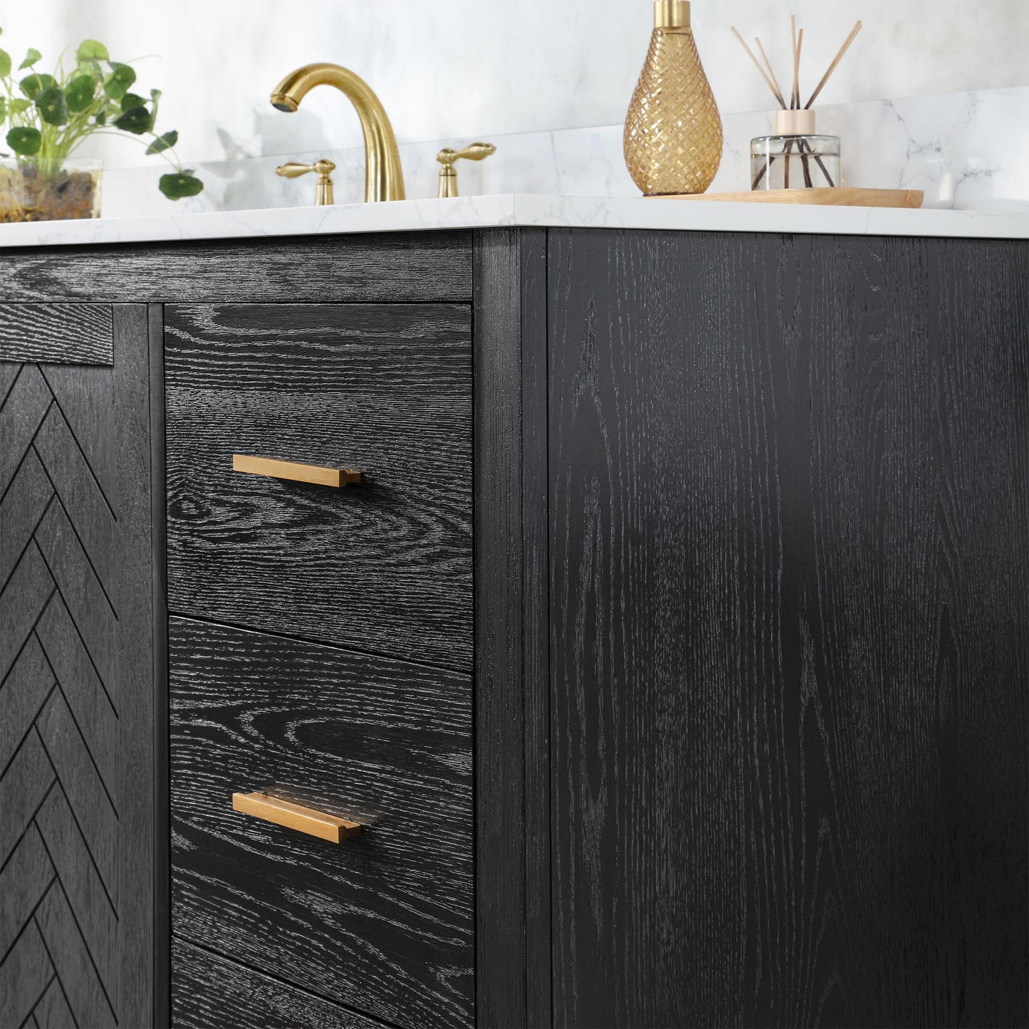 Altair Designs Gazsi 60" single vanity with top - 543060S-BO-GW-NM