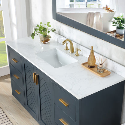 Altair Designs Gazsi 60" single vanity with top - 543060S-BO-GW-NM