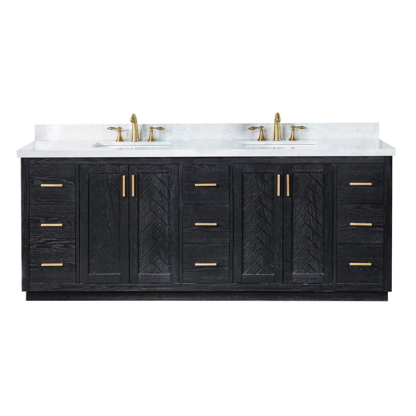 Altair Designs Gazsi 84" double vanity with top - 543084-BO-GW-NM