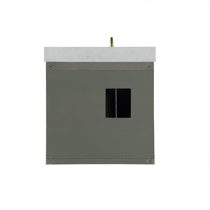 Altair Designs Monna 36" single vanity with top - 544036-WH-CG-NM