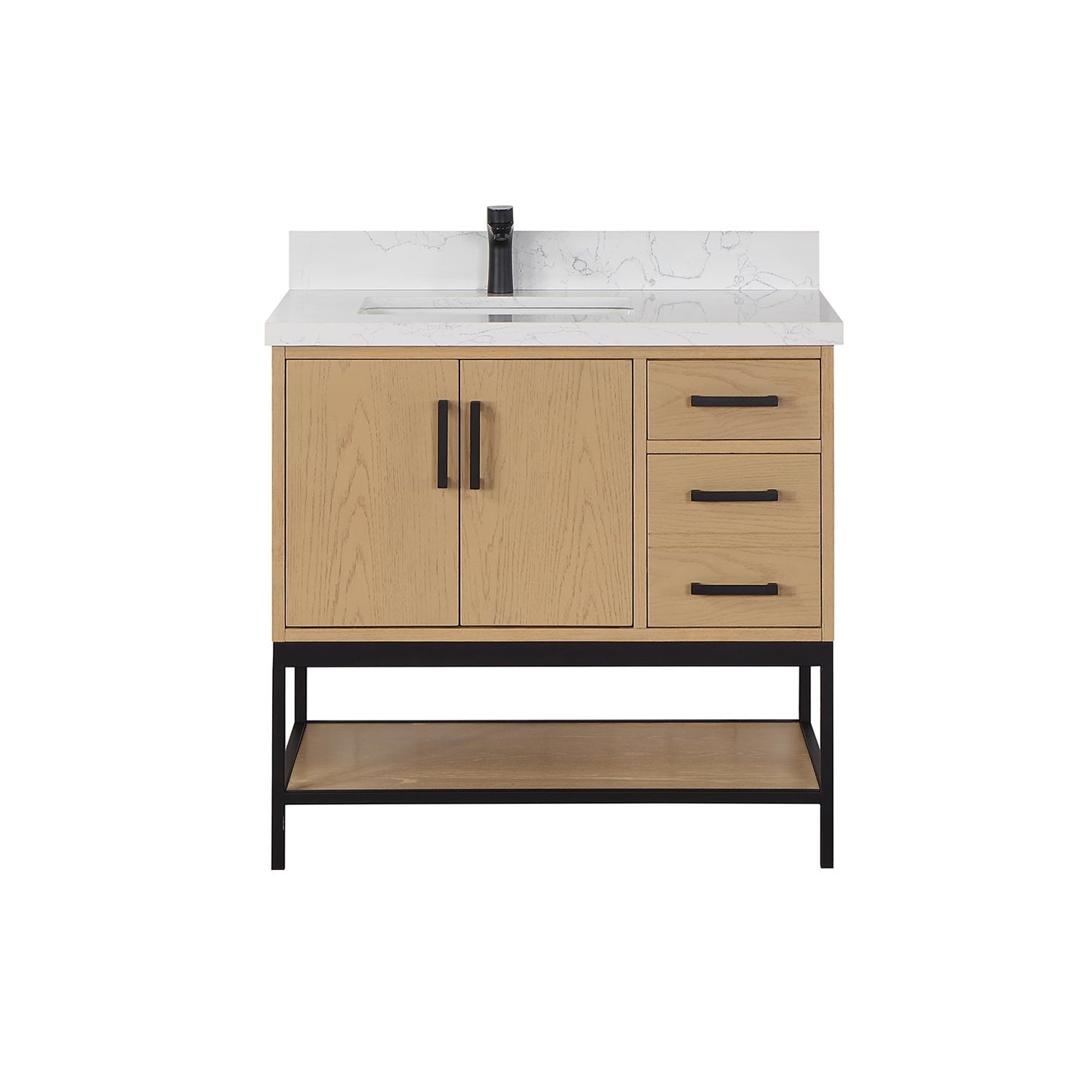 Altair Designs 36" single vanity with top - 546036-WO-GW-NM