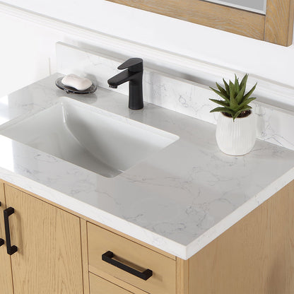 Altair Designs 36" single vanity with top - 546036-WO-GW-NM