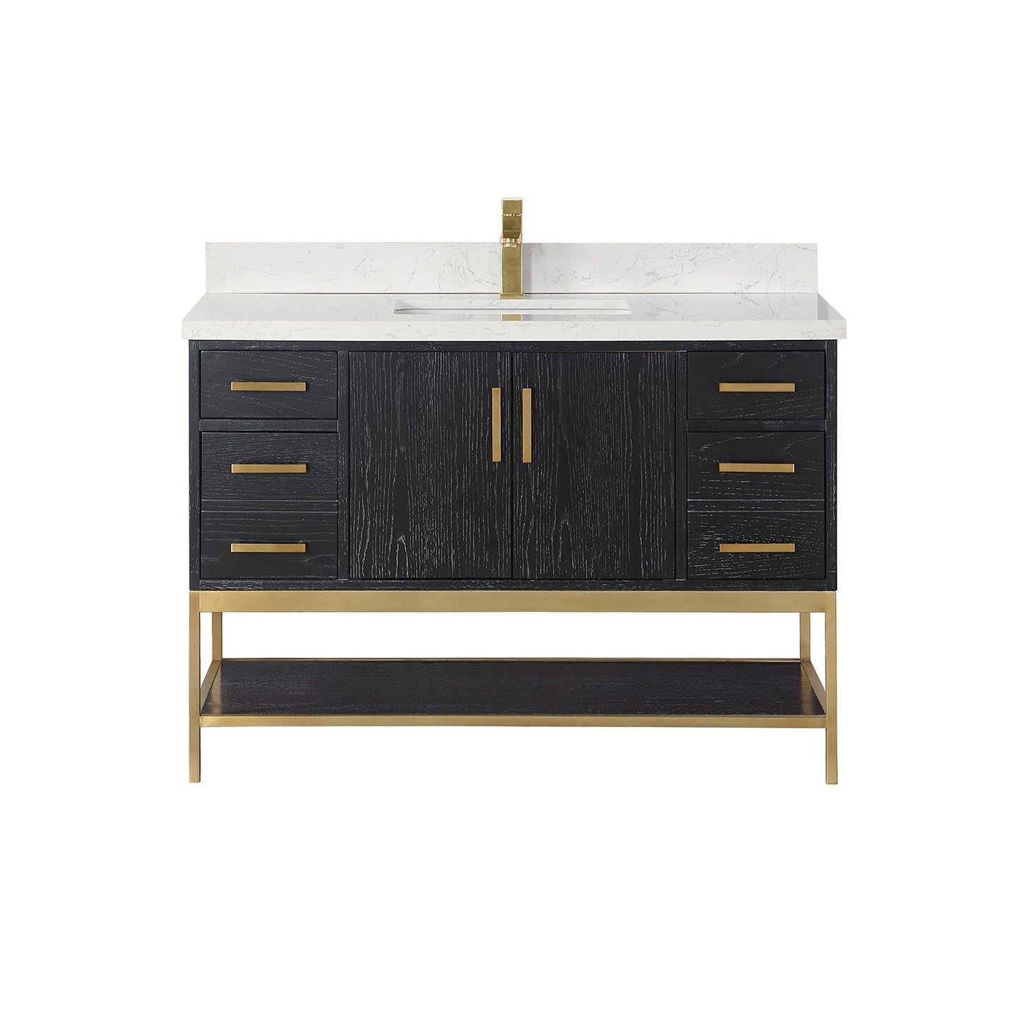 Altair Designs 48" single vanity with top - 546048-WO-GW-NM
