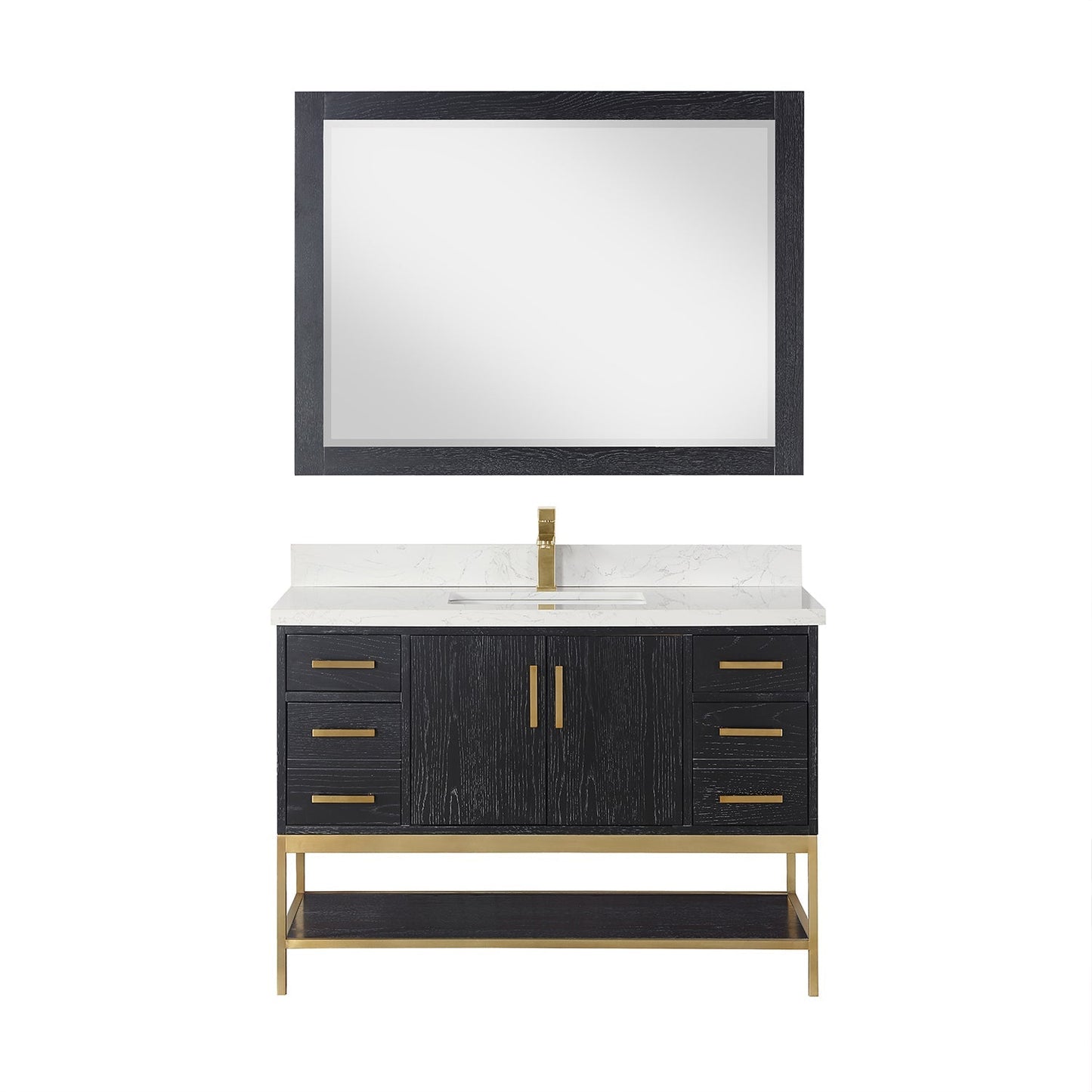 Altair Designs 48" single vanity with top - 546048-WO-GW-NM