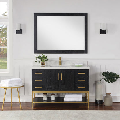 Altair Designs 48" single vanity with top - 546048-WO-GW-NM