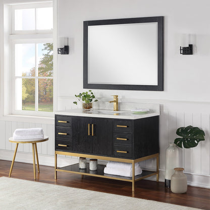 Altair Designs 48" single vanity with top - 546048-WO-GW-NM