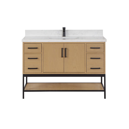 Altair Designs 48" single vanity with top - 546048-WO-GW-NM