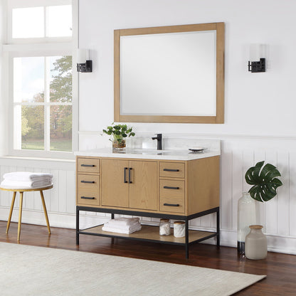 Altair Designs 48" single vanity with top - 546048-WO-GW-NM
