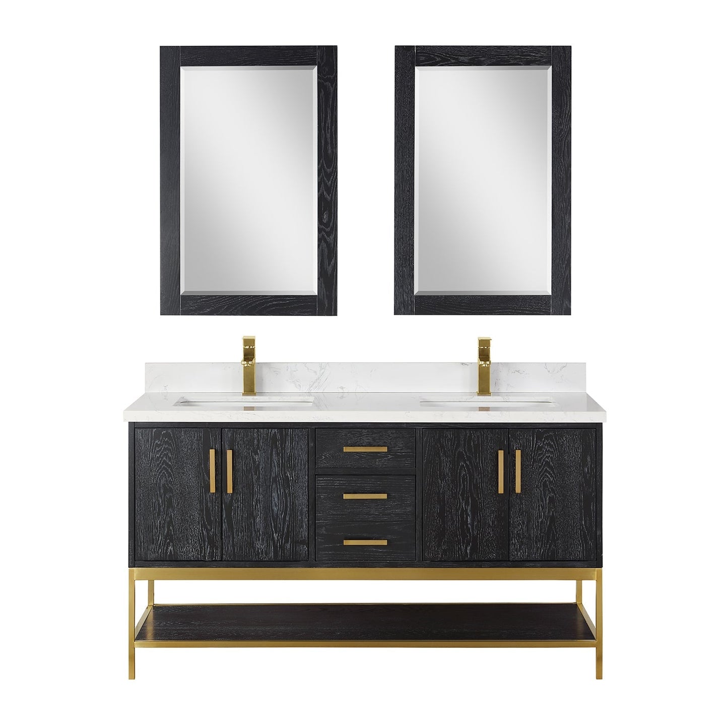 Altair Designs  60" double vanity with top - 546060-WO-GW-NM