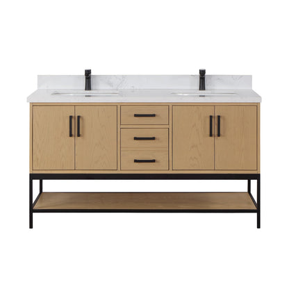 Altair Designs  60" double vanity with top - 546060-WO-GW-NM