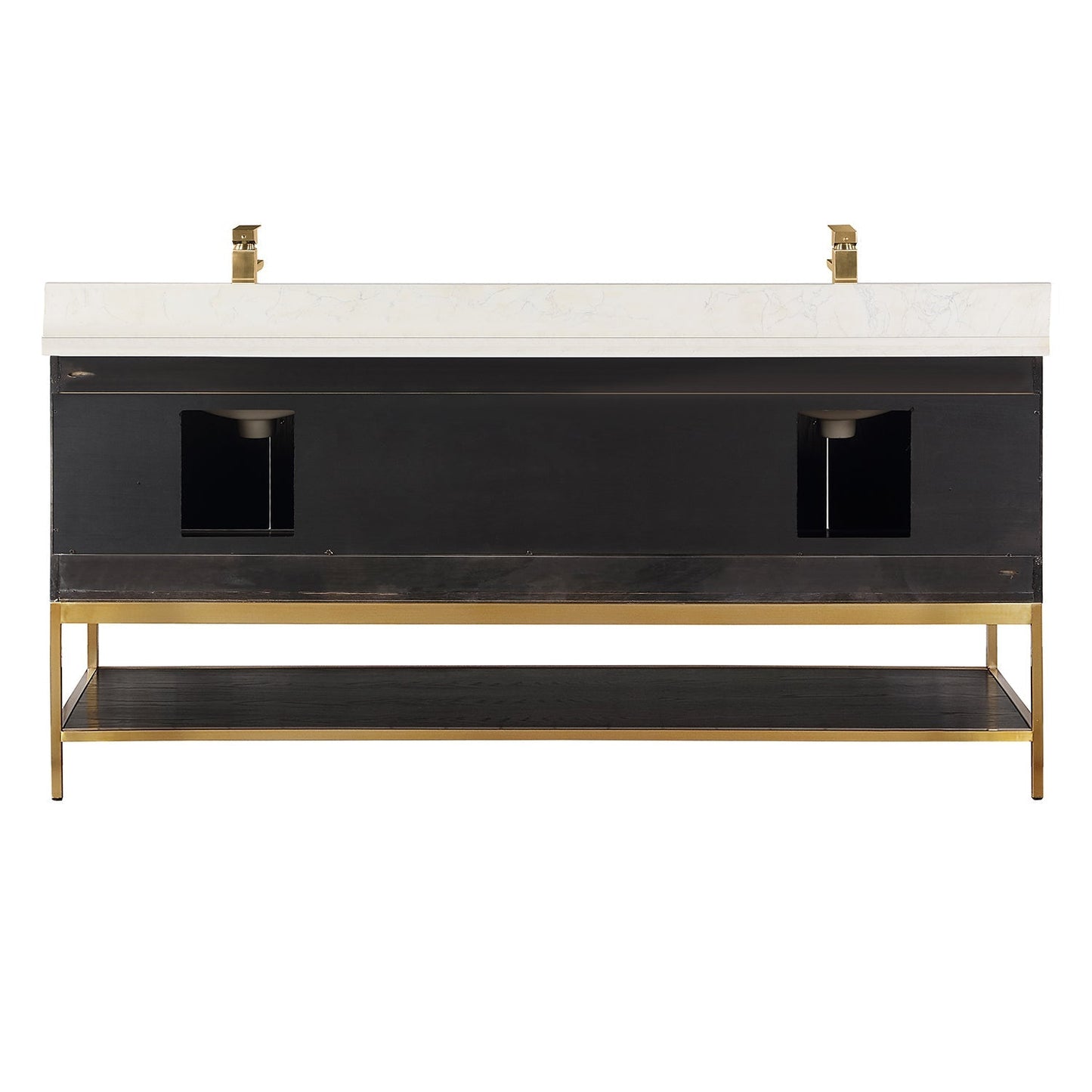 Altair Designs 72" double vanity with top - 546072-WO-GW-NM
