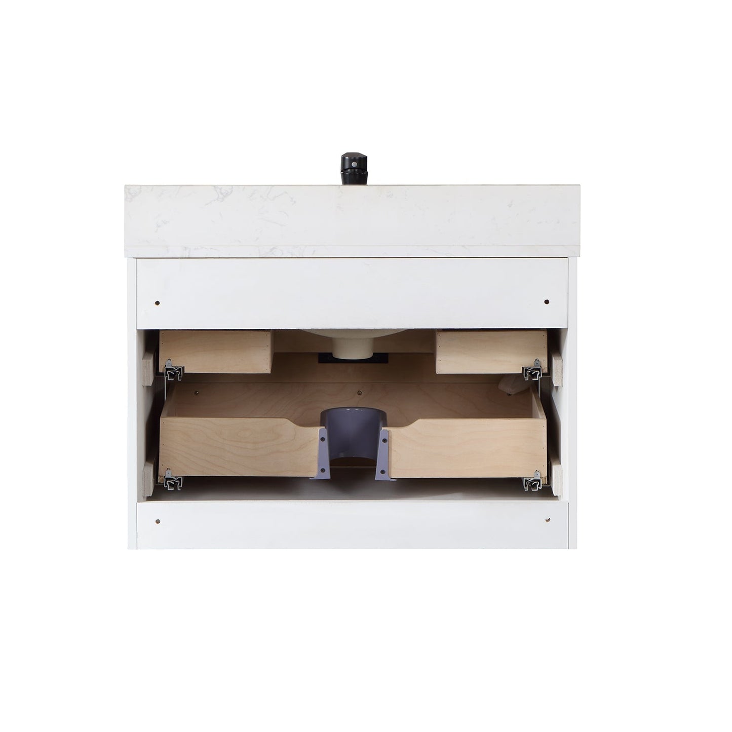 Altair Designs 30" single vanity with top - 547030-WP-AW-NM