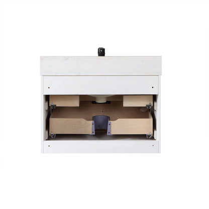 Altair Designs 30" single vanity with top - 547030-WP-AW-NM