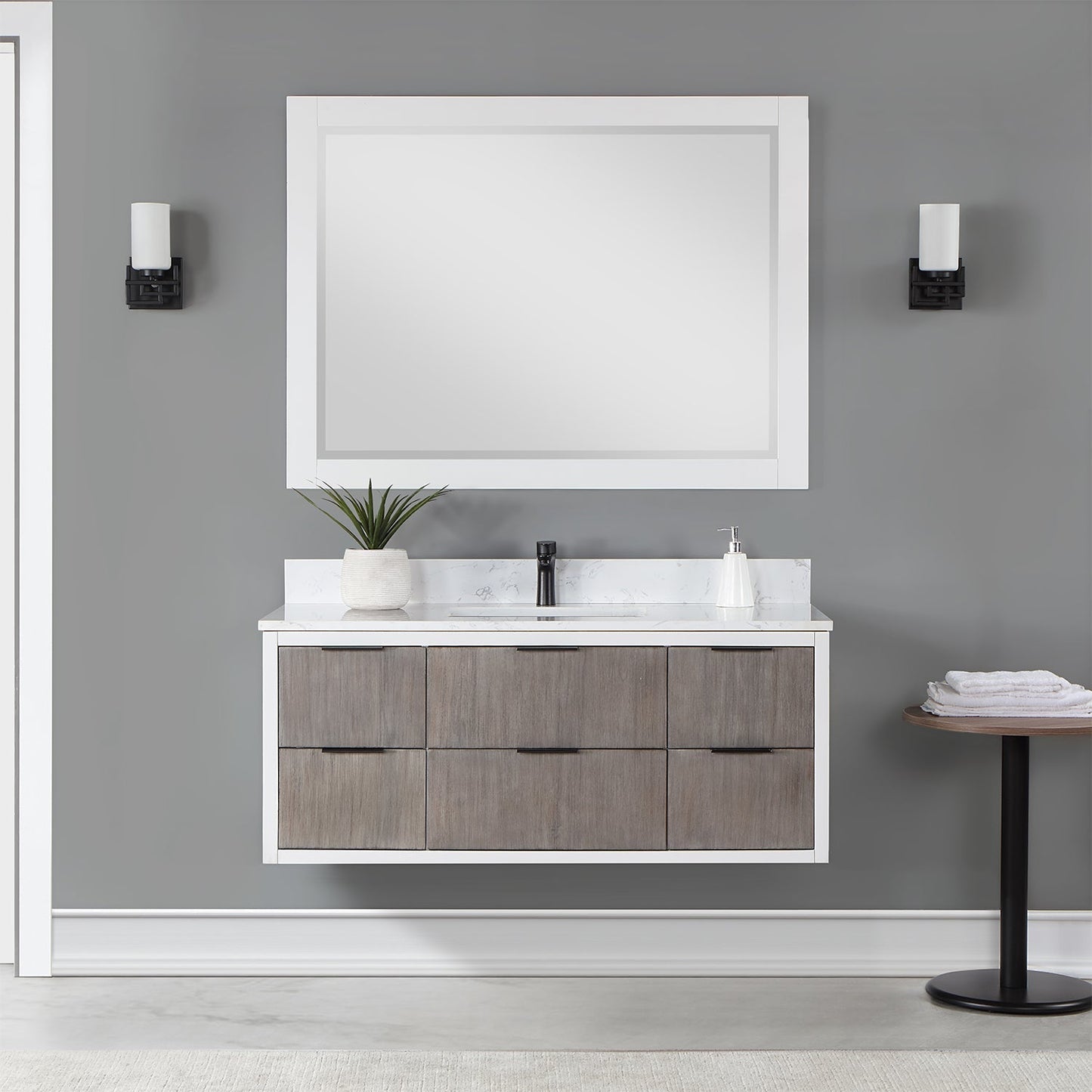 Altair Designs 30" single vanity with top - 547030-WP-AW-NM