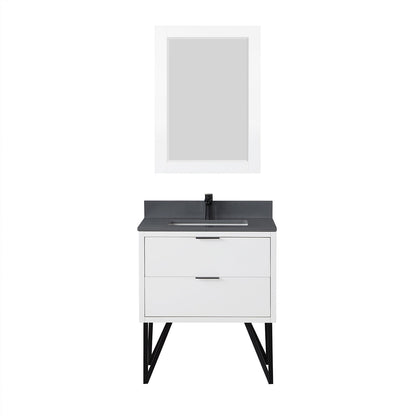 Altair Designs 30" single vanity with top - 548030-WP-CG-NM