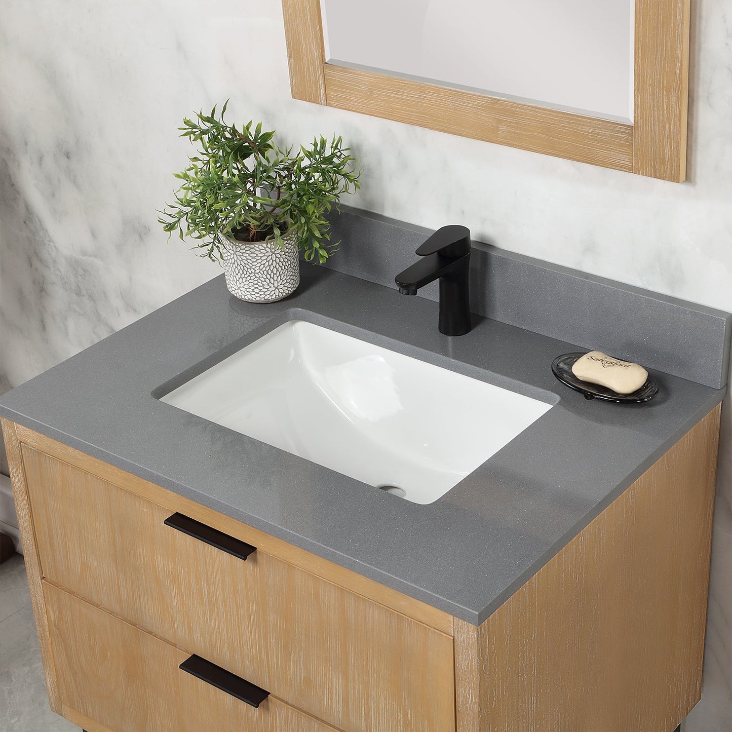 Altair Designs 30" single vanity with top - 548030-WP-CG-NM