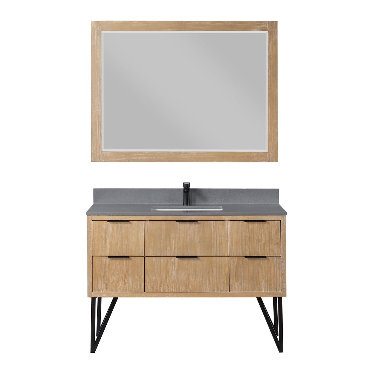 Altair Designs 48" single vanity with top - 548048-WP-CG-NM