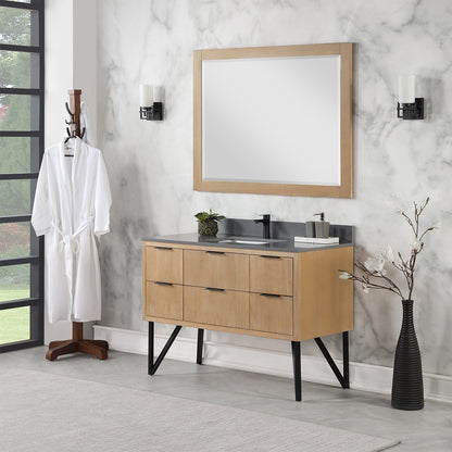 Altair Designs 48" single vanity with top - 548048-WP-CG-NM