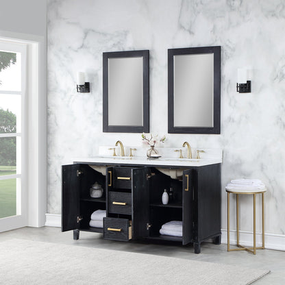 Altair Designs 60" double vanity with top - 549060-BO-AW-NM