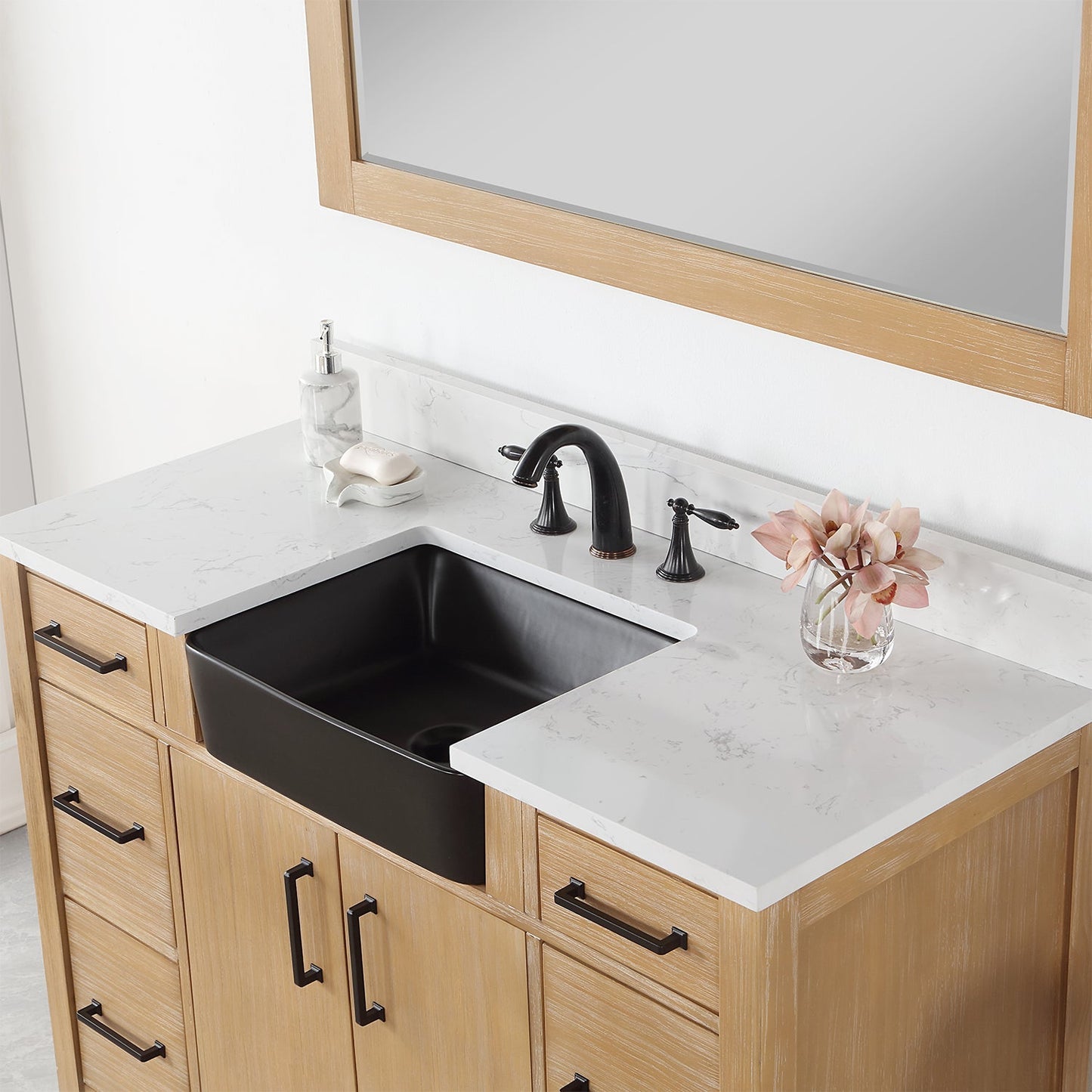 Altair Designs 48" single vanity with top - 550048-WP-AW-NM