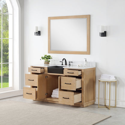 Altair Designs 60" single vanity with top - 550060S-WP-AW-NM
