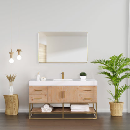 Altair Designs 36"/48"/60" single vanity with top - 552036B-LB-WH-NM