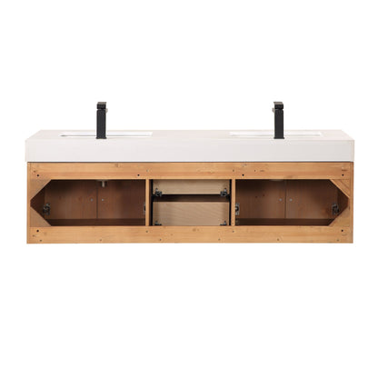 Altair Designs 60" double vanity with top - 553060-LB-WH