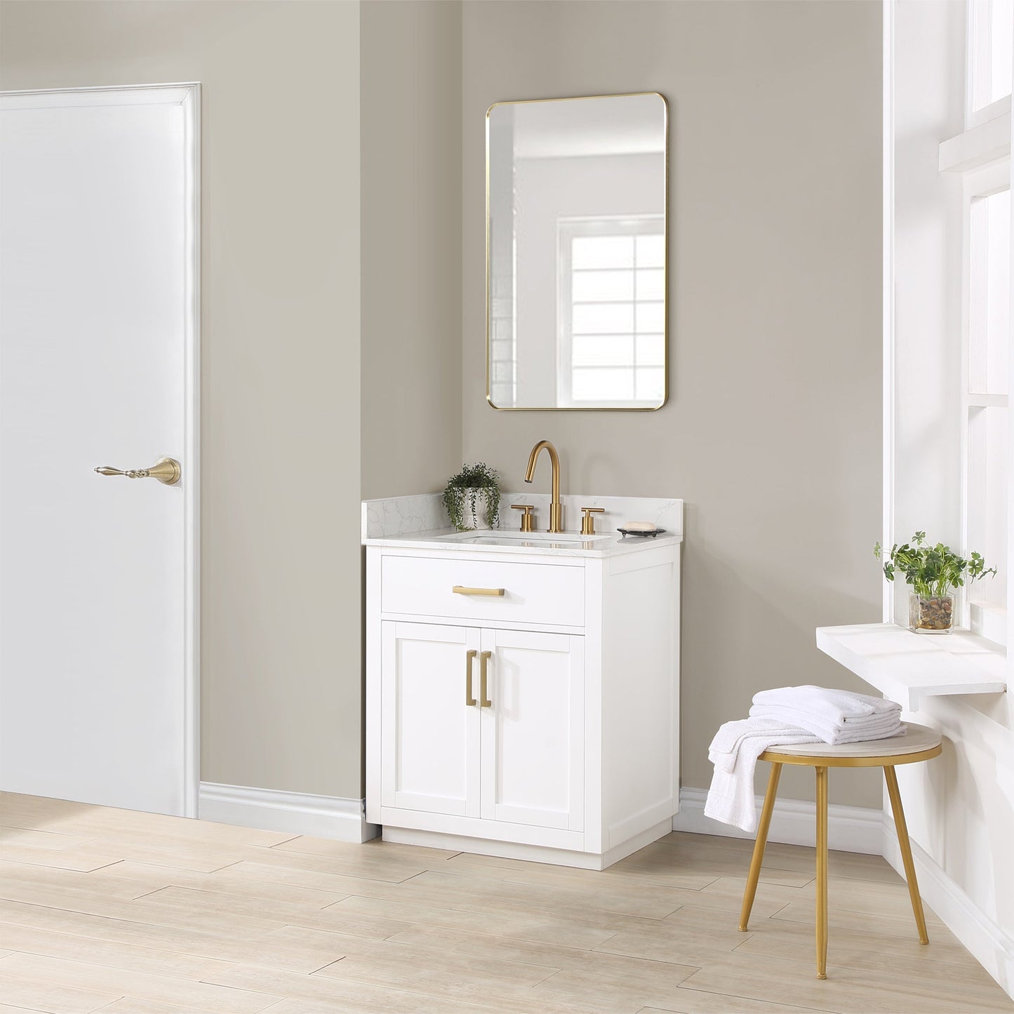 Altair Designs 30" single vanity with top - 557030-RB-GW-NM