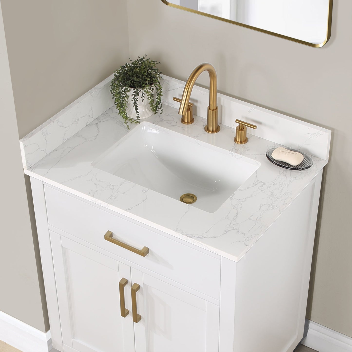 Altair Designs 30" single vanity with top - 557030-RB-GW-NM