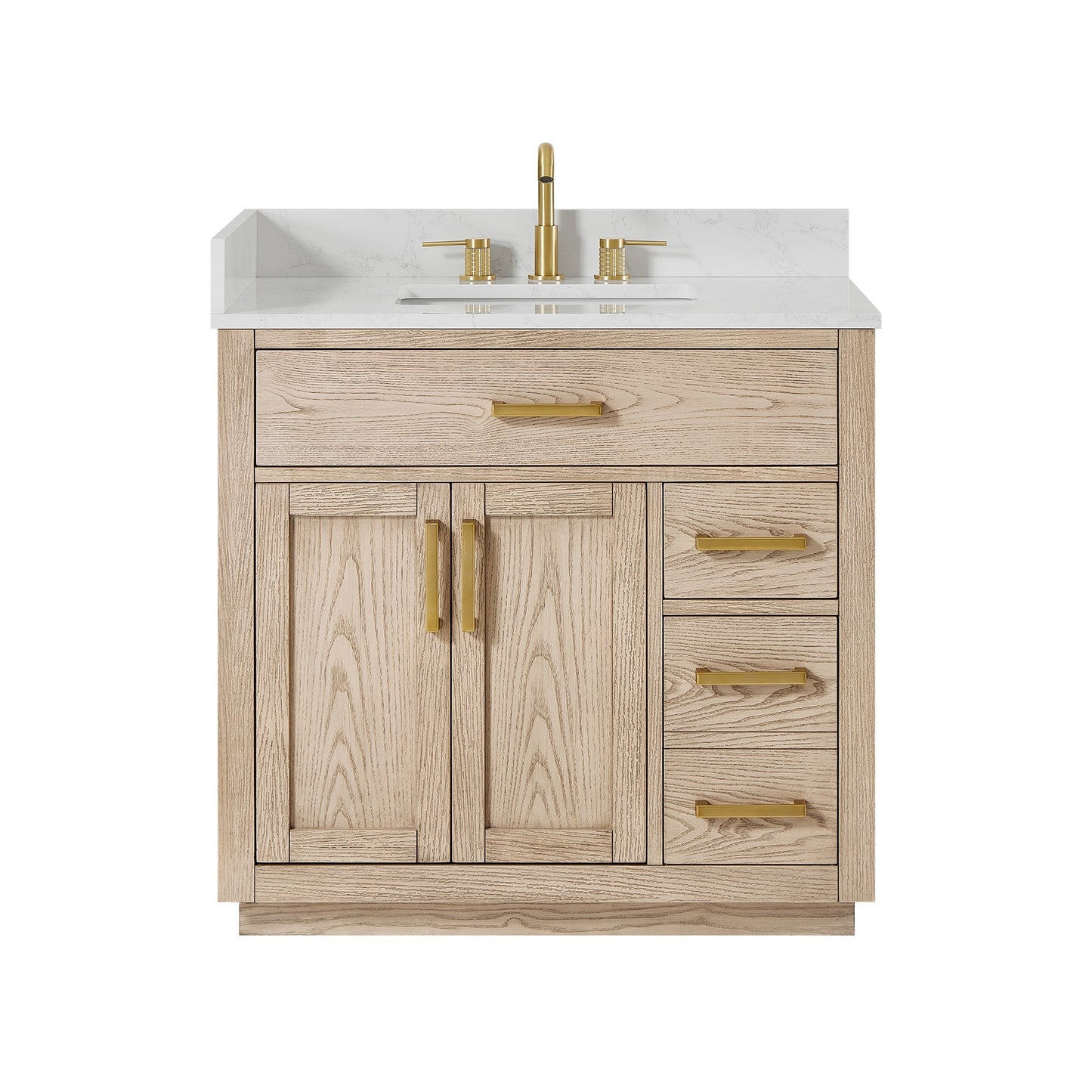 Altair Designs Gavino 36" single vanity with top - 557036-NA-GW-NM