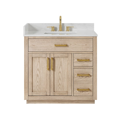 Altair Designs Gavino 36" single vanity with top - 557036-NA-GW-NM