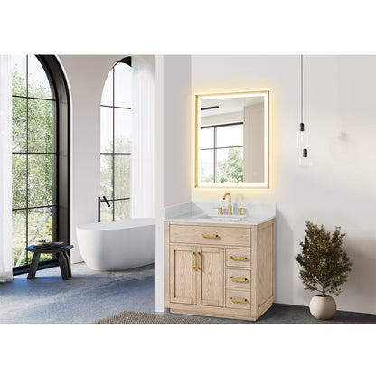 Altair Designs Gavino 36" single vanity with top - 557036-NA-GW-NM