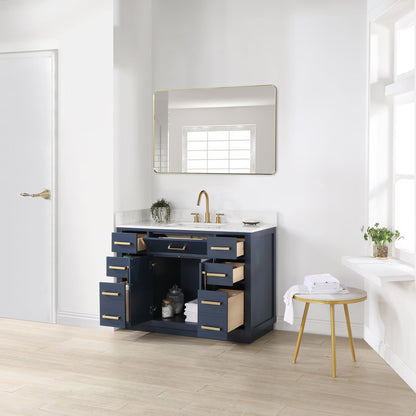 Altair Designs 48" single vanity with top - 557048-RB-GW-NM