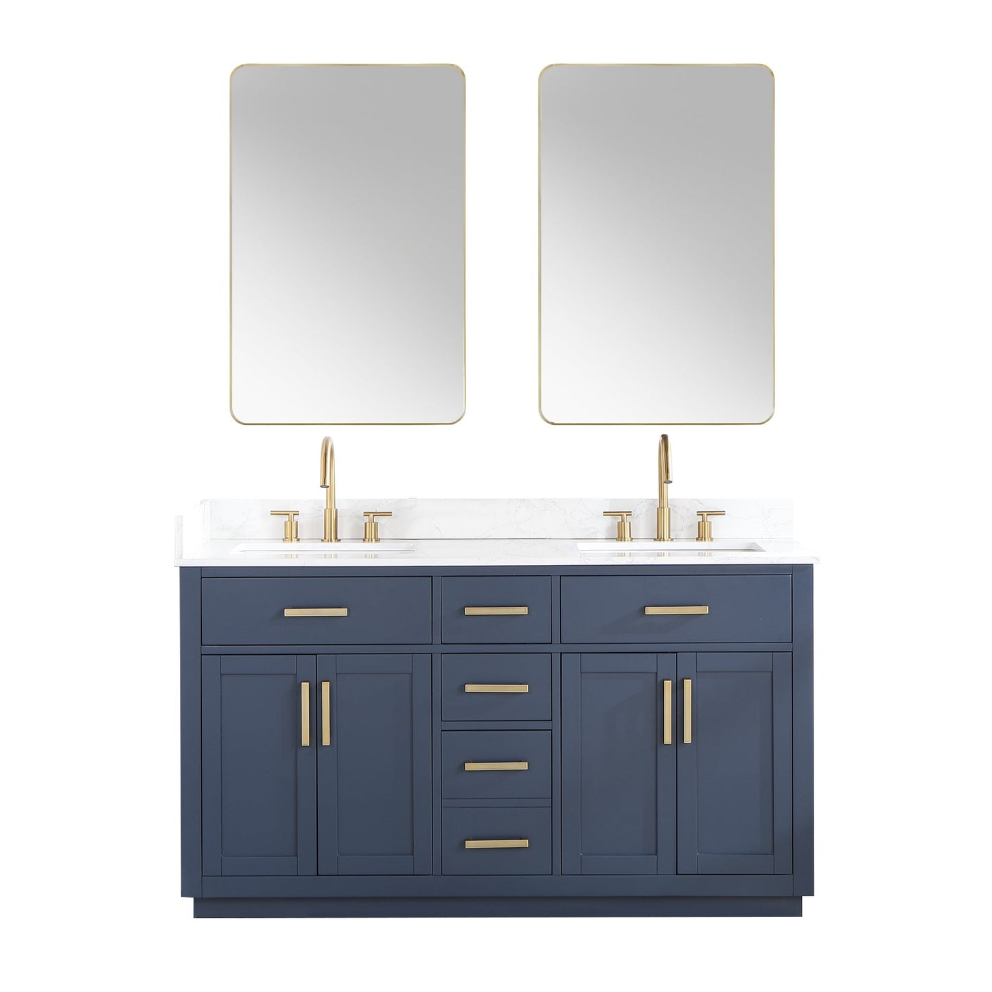 Altair Designs Gavino 60" double vanity with top - 557060-LB-GW-NM Price