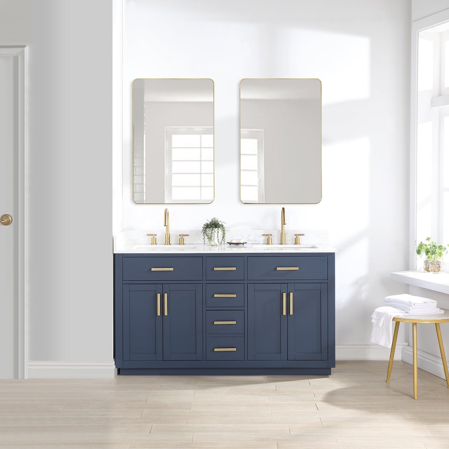 Altair Designs Gavino 60" double vanity with top - 557060-LB-GW-NM Price