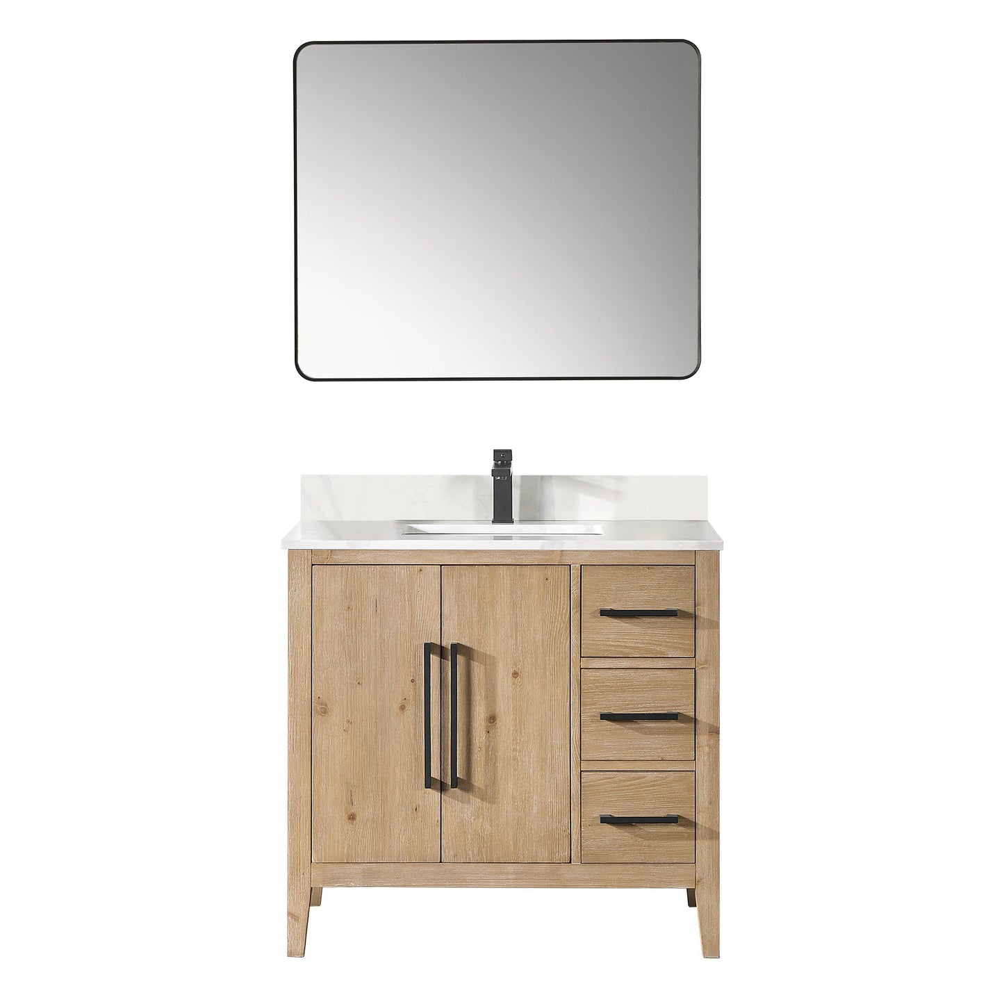 Altair Designs Laurel 36" single vanity with top - 558036-WF-CWQ-NM