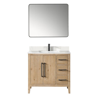 Altair Designs Laurel 36" single vanity with top - 558036-WF-CWQ-NM