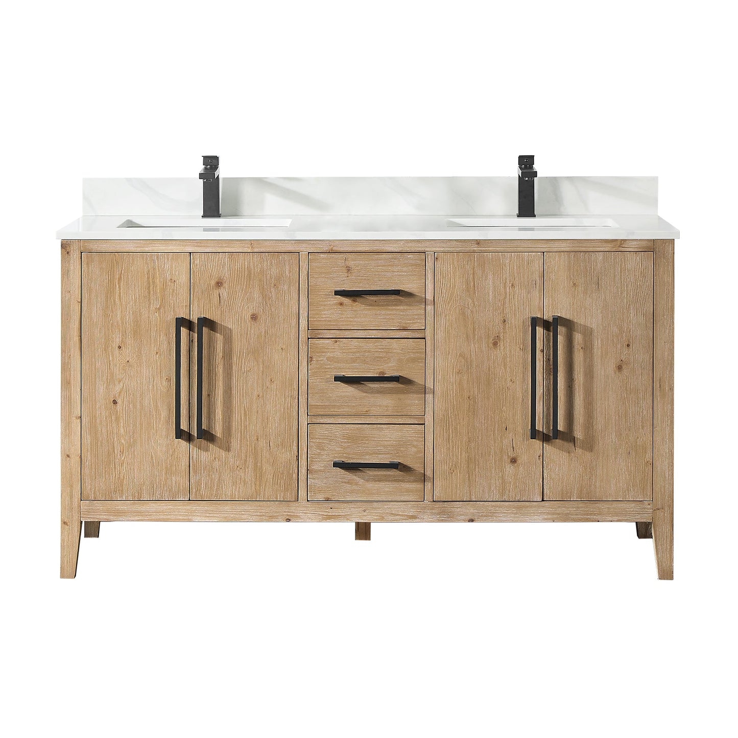 Altair Designs Laurel 60" double vanity with top - 558060-WF-CWQ-NM