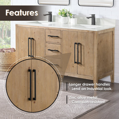 Altair Designs Laurel 60" double vanity with top - 558060-WF-CWQ-NM