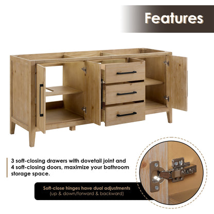 Altair Designs Laurel 72" double vanity with top - 558072-WH-CWQ-NM