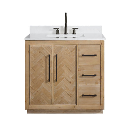 Altair Designs Bellavia 36" single vanity with top - 559036-WF-GW-NM