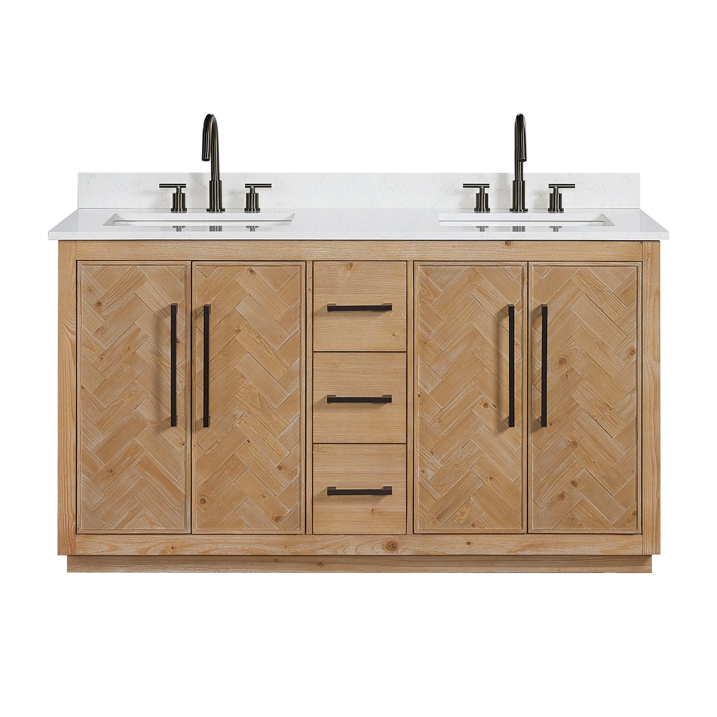 Altair Designs Bellavia 60" double vanity with top - 559060-WF-GW-NM