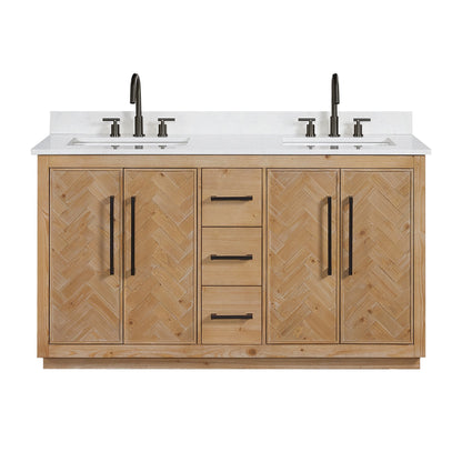 Altair Designs Bellavia 60" double vanity with top - 559060-WF-GW-NM